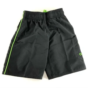 Speedo Boys Swim Trunks Drawstring Mesh Cargo Black Size 4 - Picture 1 of 5