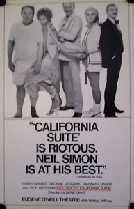BROADWAY POSTER-CALIFORNIA SUITE-1976 ORIG. POSTER RICHARD AVEDON PHOTO - Picture 1 of 1