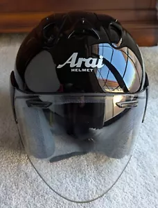 Like New Arai SZ-RAM 3 Open Face Helmet Black Size Medium - Picture 1 of 6