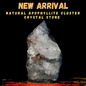 Natürliche Apophyllit Geode 45g | Heulandit Matrix | Indien Mineralien 6x3,5cm - Bild 1 von 7