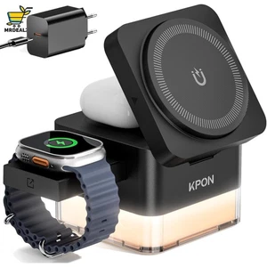 KPON Ladestation Apple Watch Und Iphone Für Magsafe, 3-In-1 Cube Induktive Lades - Bild 1 von 9