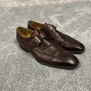 Magnanni Monk Strap Luxury Dress Shoes Brown 23473 Men’s Size 11 EU44 - Picture 1 of 13