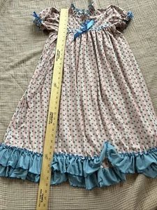 Only Little Once Blue & Pink Small Rose Nightgown Girl 8 - Picture 1 of 11
