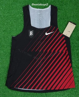 Nike Feminino Dri-Fit ADV Bowerman Running Singlet, DR5849-010, Preto/Vermelho, Tamanhos - Imagem 1 de 4