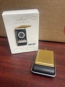 2008 Star Trek Communicator Hallmark Magic Light Sound Ornament Kirk Spock - Picture 1 of 8