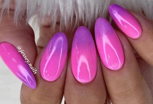 Polvo de inmersión de uñas Sparkle & Co Princess Turns Queen rosa púrpura cambio de temperatura - Imagen 1 de 4