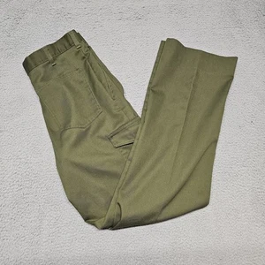 Vintage Boy Scouts Pants Mens 32 x 32 Green Cargo Official Uniform Cotton BSA 33 - Picture 1 of 19