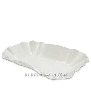 250 Pappschalen 9x14x3cm Pommesschalen Currywurstschalen Imbissteller # P13 - Bild 1 von 1