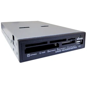 Ultron ultron UCR 75in1 + USB Port 3,5"intern schwarz metall, 42566 UCR 75in1+US - Bild 1 von 2