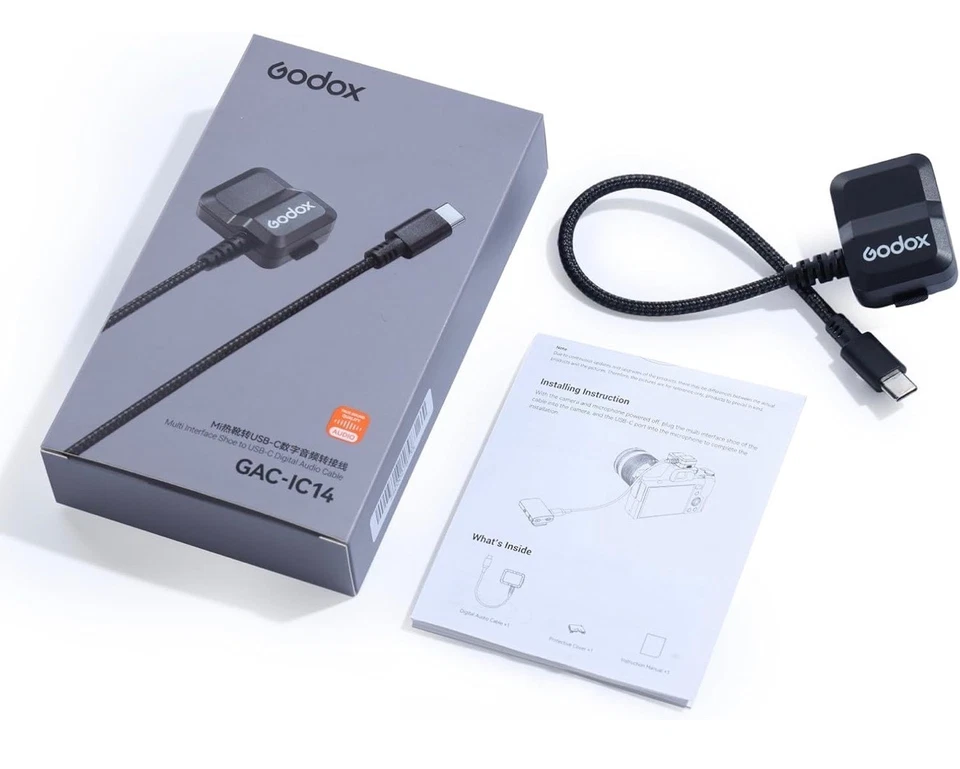 GAC-IC14 Mi Shoe to USB-C Digital Audio Cable For Sony Camera ZV-1 A7M4 - Image 1 of 3