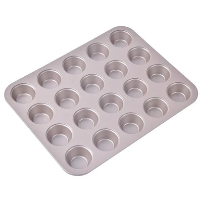 20-Cavity Mini Muffin Pan non-Stick,3- inch Diameter Cups,Champagne Gold - Image 1 of 4