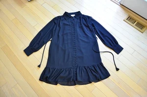 Bohme Shirt Tiered Dress Size M Black - Picture 1 of 11
