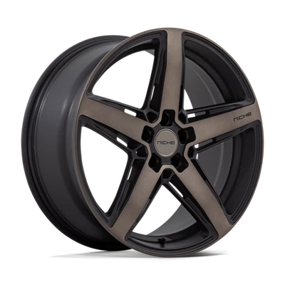 Juego de 4 ruedas frontales 20x9 Nicho M271 Teramo negro mate con DDT 5x112 (25 mm) Foto 1 de 4