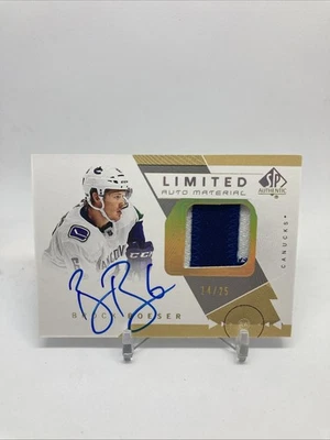 2018-19 SP Authentic Brock Boeser /25 Limited Auto Material Canucks - Image 1 of 3