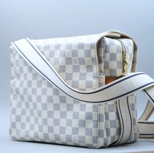 Louis Vuitton Damier Azur Naviglio Shoulder Bag N51189 Crossbody Bag - Picture 1 of 24