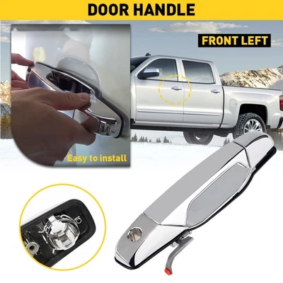Manija del panel de la puerta lateral exterior delantera izquierda cromada apta para Chevrolet Avalanche 07-13 Foto 1 de 4