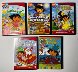 Dora the Explorer DVD Lot (5 Discs) Catch the Stars, Pirate Adventure - Picture 1 of 14