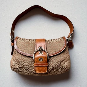 Coach Brown Signature Mini Soho Flap Shoulder Bag F12308 China - Picture 1 of 11