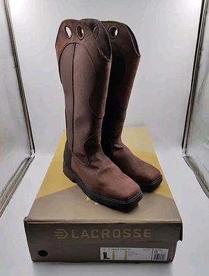 LACROSSE Mens Snake Country 17" Brown Dry-Core Hunt Boots, Size 12 Wide (#C1-A1) - Image 1 of 4