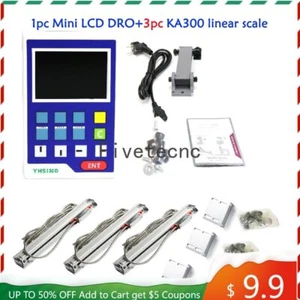LCD DRO Kit Digital Readout Display and 3pcs KA300 Linear Scale Glass Encoder - Picture 1 of 11