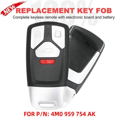 Llavero remoto inteligente 433 MHz para Audi A4 A5 Q7 SQ5 TT 2017-2019 - 4M0 959 754 AK Foto 1 de 4