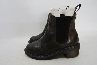 Dr. Martens Mujer Talla 8 M Cuero Marrón Chelsea Tobillo Moda Botas Botín Foto 1 de 4