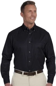 HARRITON Men's Easy Blend Long-Sleeve Twill Shirt - Picture 1 of 1