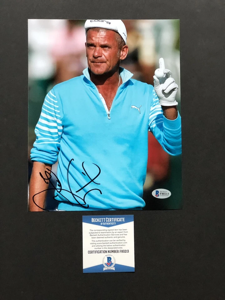 Foto firmada autografiada por Jesper Parnevik 8x10 Beckett certificado de autenticidad BAS Golf PGA Masters Foto 1 de 1