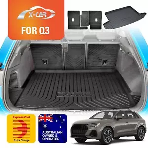 Boot Liner Back Seat Protector for Audi Q3 RS Q3 19-25 Car Kick Mats Trunk Cargo - Picture 1 of 38