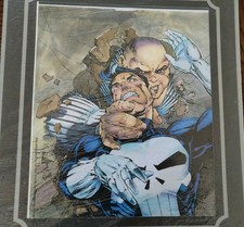 PUNISHER VS KINGPIN FRANK MILLER ART MINI POSTER & MAT MARVEL COMICS 1989 