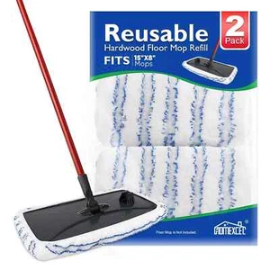 Microfiber Mop Head Replacement Pads Compatible with O Cedar Mop, 2 Pack - Picture 1 of 7