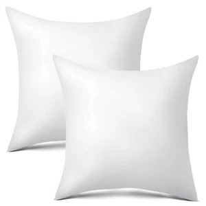 16x16 Pillow Inserts Set of 2 Firm nd Fluffy Down Alternative Throw Pillows f... - Picture 1 of 7