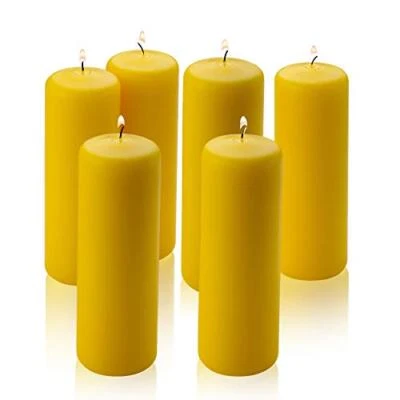 Citronella Pillar Candle - Set of 6 Citronella Candles - 6 inch Tall, 2 inch ... - Image 1 of 2