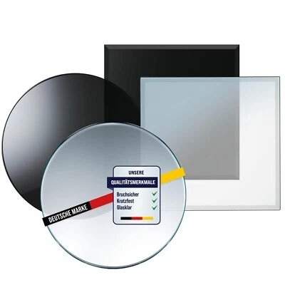Glastisch Tischplatte aus gehärtetem Glas Tisch Glasplatte Glasscheibe ESG GLAS - Bild 1 von 4