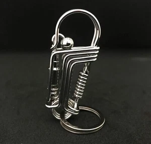 Handmade Stainless Steel Keychains Key ring Key chain Holder with Snap Hook 1 - Picture 1 of 6