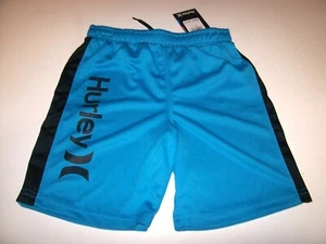 NEW Hurley sz 4 blue long walking elastic waist shorts boys youth drawstring - Picture 1 of 2