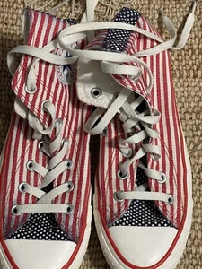 Converse All Star Platform high top Red White & Blue Sz. M 5.5 Tennis Shoes - Picture 1 of 6