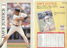 DAVE JUSTICE 1992 COLLECTIBLE SPORT ART NOTE PAD