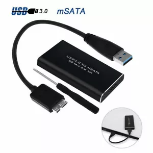 Custodia adattatore convertitore ad alta velocità 6 Gbps custodia custodia unità SSD esterna da mSATA a USB 3.0 - Foto 1 di 12