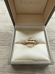 BVLGARI Serpenti Viper Ring L  6.5-7.25  18K Yellow Gold with receipt - Picture 1 of 11