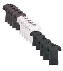 Men's Thermal Top Short Sleeve Heavy Duty Fabric Winter Underwear Top 5 of Pack - Picture 1 of 13