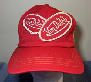 Gorra Von Dutch Originals Red Trucker Snapback Y2K - Imagen 1 de 8