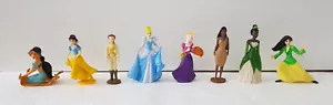 DISNEY PRINCESS FIGURES SET jasmine RAPUNZEL tiana BELLE mulan POCAHONTAS topper - Picture 1 of 8