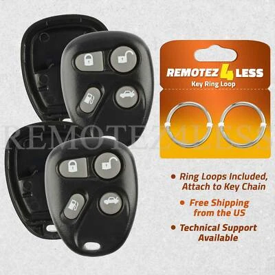 2 for 1998 1999 2000 Cadillac Deville Remote Shell Case Car Key Fob Cover - Image 1 of 4