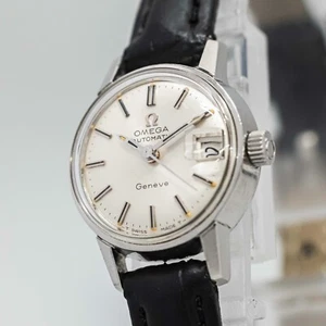 *NEAR MINT* Vintage 1966 OMEGA Seamaster Geneve Cal.681 Automatic Silver Women's - Picture 1 of 18