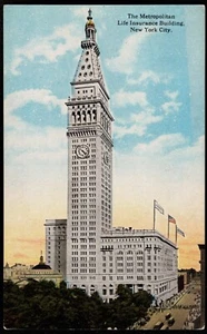 Metropolitan Life Insurance Building New York City Postcard - Picture 1 of 2