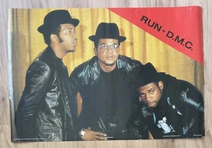 "Póster original 1986 raro vintage Run DMC de 36" x 24""" - Imagen 1 de 7