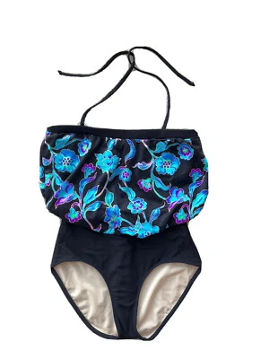 Traje de baño CAROL WIOR de una pieza floral sujetador con aros ajuste holgado superior correa de espagueti Foto 1 de 4