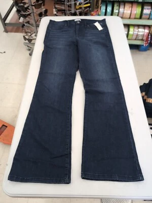 Pantalones de mezclilla Jessica Simpson para mujer tiro medio ligeros acampanados suaves elásticos corte bota talla 10 AM22 Foto 1 de 4