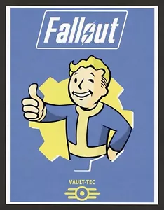 Fallout Vault Tech Boy Guy Xbox 360 One PC PS3 PS4 PS5 PC Game Art Print Poster - Picture 1 of 1